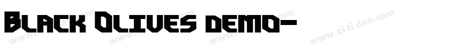 Black Olives demo字体转换